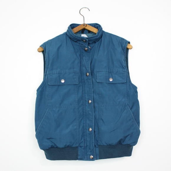 Eddie Bauer Jackets & Blazers - Vintage Eddie Bauer Blue Down Filled Vest Sz S